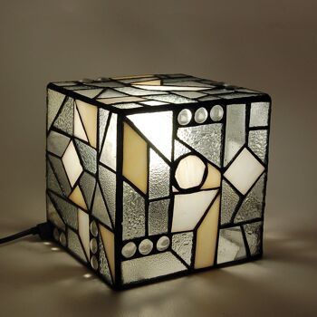 ADM - Lampe de chevet 'Abat-Jour cube Automne' - Couleur jaune - 15 x 15 x 15 cm 8