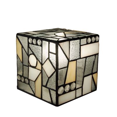 ADM - Lampada da comodino 'Abat-Jour cubo Autunno' - Colore Giallo - 15 x 15 x 15 cm