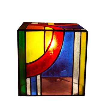 ADM - Lampe de chevet 'Abat-Jour cube Kandinsky' - Multicolore - 15 x 15 x 15 cm 7