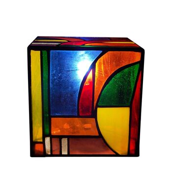 ADM - Lampe de chevet 'Abat-Jour cube Kandinsky' - Multicolore - 15 x 15 x 15 cm 8