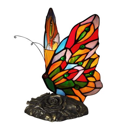 ADM - Lámpara de noche 'Mariposa' - Multicolor - 23 x 15 x 16 cm