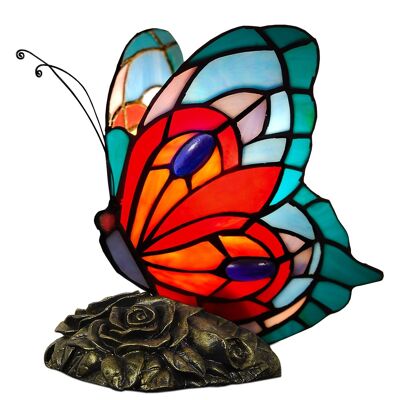 ADM - Lámpara de noche 'Mariposa' - Multicolor - 21 x 21 x 15 cm