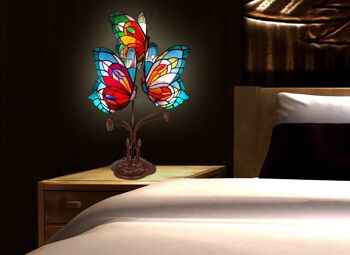 ADM - Lampe de chevet 'Papillons' - Multicolore2 couleurs - 53 x 35 x 27 cm 5