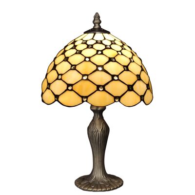 ADM - 'Abat-Jour with gems' bedside lamp - Yellow color - 41 x Ø25 cm