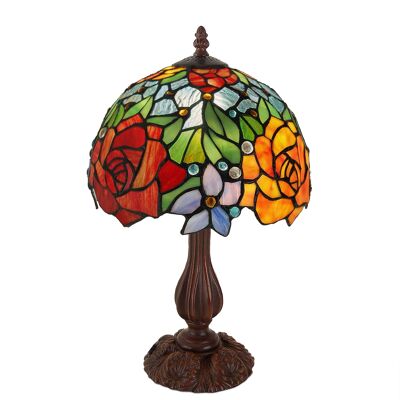 ADM - Lámpara de noche 'Abat-Jour con rosas' - Multicolor - 42 x Ø25 cm