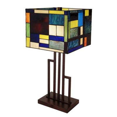 ADM - Lampe à poser 'Lampe multicolore paysage' - Couleur multicolore - 60 x 28 x 28 cm