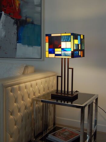 ADM - Lampe à poser 'Lampe multicolore paysage' - Couleur multicolore - 60 x 28 x 28 cm 5