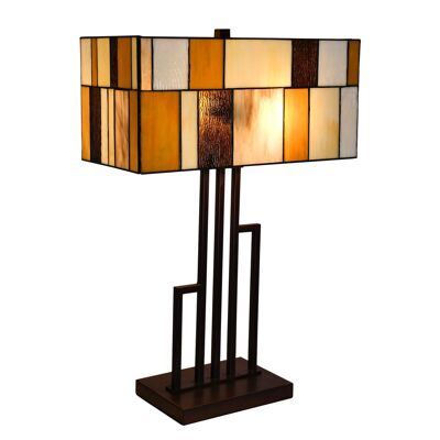 ADM - Lampada da tavolo 'Lampada square landscape' - Colore Giallo - 62 x 40 x 21,5 cm