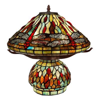 ADM - Table lamp 'Dragonfly lamp' - Orange color - 43 x Ø42 cm