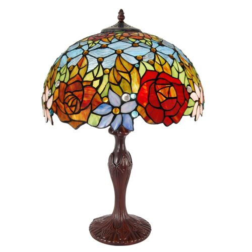ADM - Lampada da tavolo 'Lampada floreale' - Colore Multicolore - 60 x Ø40 cm