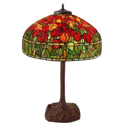 ADM - Lampada da tavolo 'Lampada Tulipani' - Colore Rosso - 76,5 x Ø55 cm