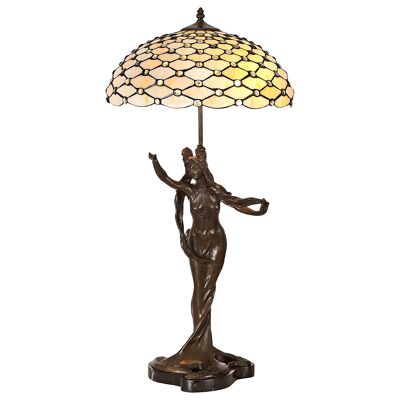 ADM - Tischlampe 'Sculpture lamp with gems' - Gelbe Farbe - 85 x Ø41 cm