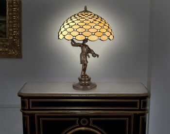 ADM - Lampe à poser 'Lampe sculpture avec gemmes' - Couleur jaune - 62 x Ø41 cm 9