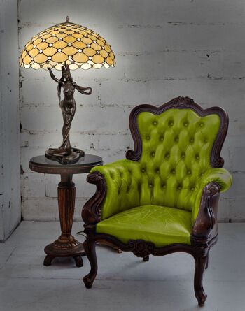 ADM - Lampe à poser 'Lampe sculpture avec gemmes' - Couleur jaune - 85 x Ø54 cm 7