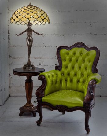 ADM - Lampe à poser 'Lampe sculpture avec gemmes' - Couleur jaune - 98 x Ø54 cm 7