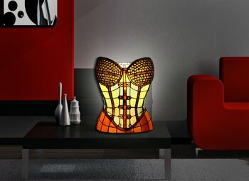 ADM - Lampe à poser 'Corsage table sculpture lamp' - Couleur jaune - 40 x 31,5 x 27 cm 9