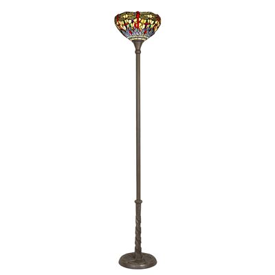 ADM - Lampada da terra 'Piantana dragonfly' - Colore Viola - 181 x Ø33 cm