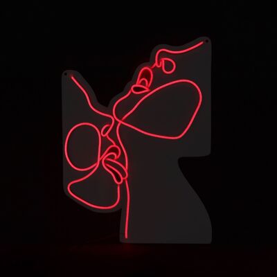ADM - Led Signs 'Lovers' - Red Color - 60 x 44 x 2 cm