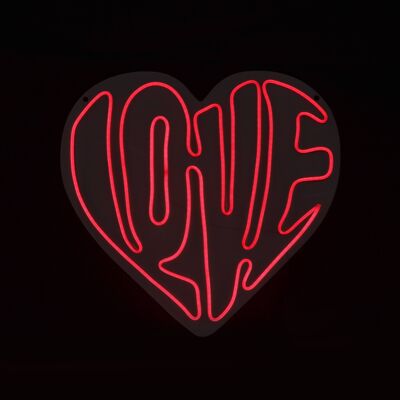 ADM - 'Love' LED-Schilder - Rote Farbe - 48 x 50 x 2 cm