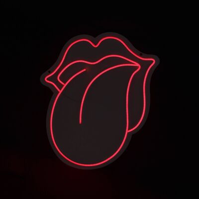 ADM - Rótulos led 'Rolling Stones' - Color rojo - 50 x 45 x 2 cm