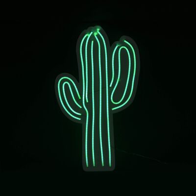 ADM - Rótulos led 'Cactus' - Color verde - 60 x 36 x 2 cm
