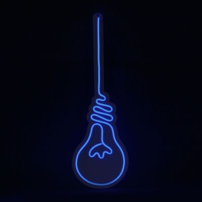 ADM - 'Light Bulb' led signs - Blue color - 70 x 23 x 2 cm