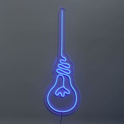 ADM - Insegne led 'Lampadina' - Colore Blu - 70 x 23 x 2 cm