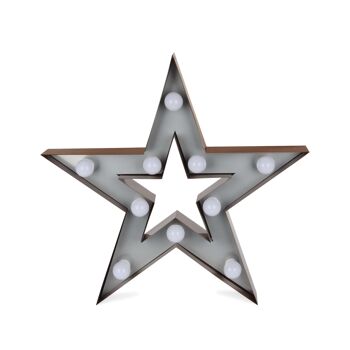 ADM - Symboles avec ampoules 'Etoile' - Couleur bronze - 61 x 64 x 10 cm 2