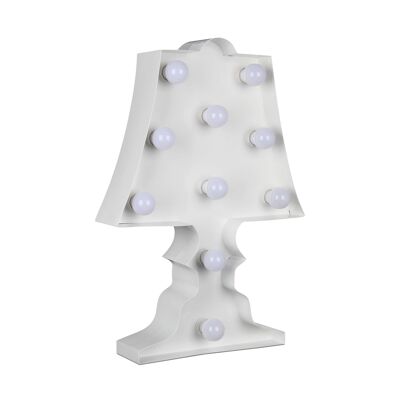 ADM - Simboli con lampadine 'Abat Jour' - Colore Bianco - 61 x 42 x 10 cm
