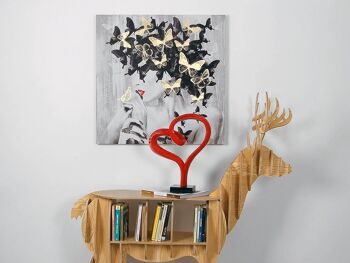 ADM - Armoire Puzzle 'Cerf' - Couleur Bois - 141 x 130 x 48 cm 8