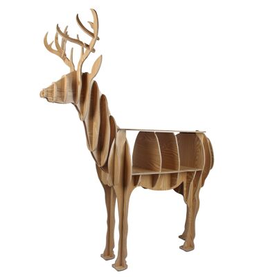 ADM - Gabinete de rompecabezas 'Deer' - Color madera - 141 x 130 x 48 cm