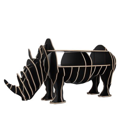 ADM - 'Rhino' Puzzle Cabinet - Black Color - 55 x 112 x 40 cm