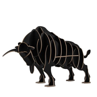 ADM - 'Toro' Puzzleschrank - Schwarze Farbe - 63 x 115 x 35 cm