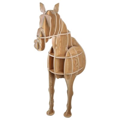 ADM – Puzzleschrank „Half Horse“ – Holzfarbe – 160 x 78 x 52 cm