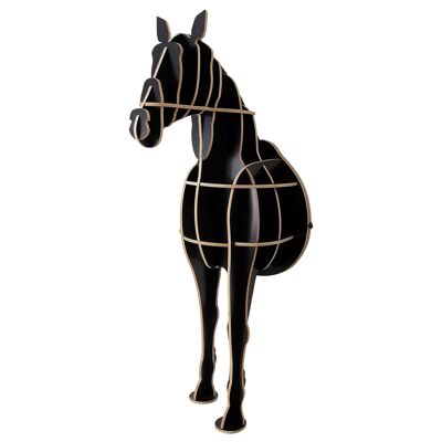 ADM - 'Half Horse' Puzzleschrank - Farbe Schwarz - 160 x 78 x 52 cm