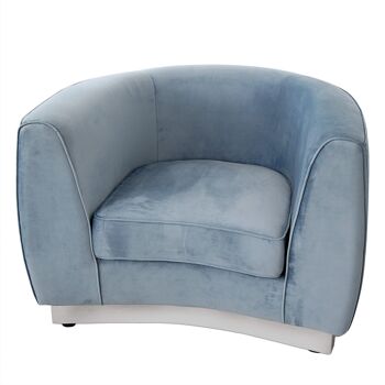 ADM - Fauteuil 'Aurora Luxury Series' - Couleur Bleu Clair - 75 x 108 x 85 cm 3