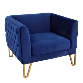ADM - Fauteuil 'New Chester Luxury Series' - Couleur Bleu - 76 x 100 x 84 cm 1