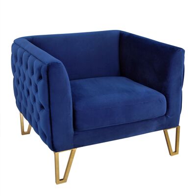 ADM - 'New Chester Luxury Series' Armchair - Blue Color - 76 x 100 x 84 cm