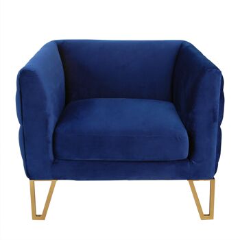 ADM - Fauteuil 'New Chester Luxury Series' - Couleur Bleu - 76 x 100 x 84 cm 2