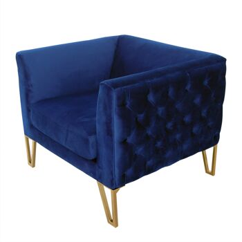ADM - Fauteuil 'New Chester Luxury Series' - Couleur Bleu - 76 x 100 x 84 cm 3