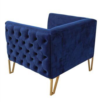 ADM - Fauteuil 'New Chester Luxury Series' - Couleur Bleu - 76 x 100 x 84 cm 4