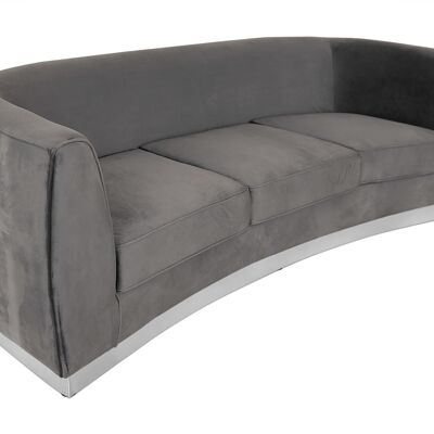 ADM - 'Aurora Luxury series' sofa - Anthracite color - 75 x 230 x 85 cm