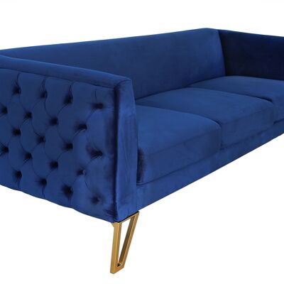 ADM - Canapé 'New Chester Luxury Series' - Couleur bleu - 76 x 225 x 84 cm