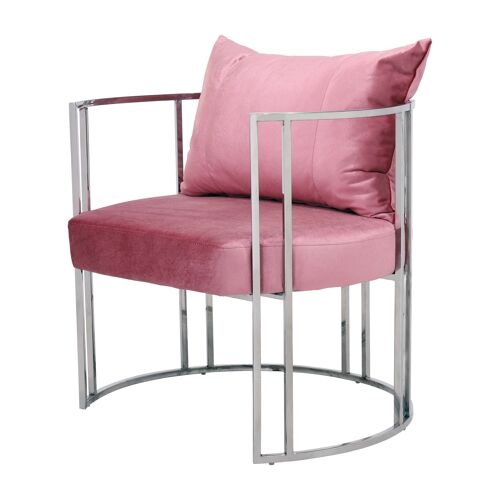 ADM - Poltrona 'New Decò serie Luxury' - Colore Rosa - 70 x 75 x 75 cm