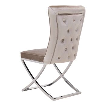 ADM - Chaises de Salle à Manger 'New Chester Luxury Series' - Couleur Beige - (100 x 53 x 60 cm) * 2pcs 9