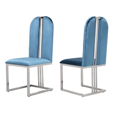 ADM - 'New Greece Luxury Series' Dining Chairs - Light Blue Color - (103 x 42 x 52 cm) * 2pcs