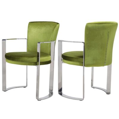 ADM - Sillas de Comedor 'New Decò Luxury Series' - Color Verde - (89 x 65 x 66 cm) * 2uds