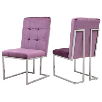ADM - Chaises de Salle à Manger 'Lira Luxury Series' - Couleur Rose - (99 x 54 x 65 cm) * 2pcs