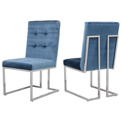 ADM - 'Lira Luxury Series' Dining Chairs - Light Blue Color - (99 x 54 x 65 cm) * 2pcs