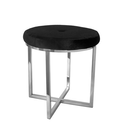 ADM - Tabouret 'Série Simply Luxury' - Couleur noir - 48 x Ø48 cm